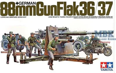 Productafbeelding van Tamiya 1:35, Tweede Wereldoorlog, Duitse luchtafweerkanon 8,8 cm met motor
