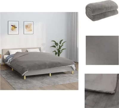 Produktbild von vidaXL Gewichtsdecke mit Bezug Grau 200x225 cm 9 kg Stoff -  Decken
