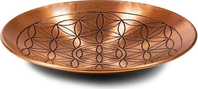 Produktbild von Kupferschale mit Blume des Lebens -- 15 cm