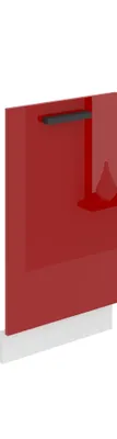 Produktbild von Belini Frontblende für Geschirrspüler PZ. Frontblende Geschirrspüler 45 cm Breite. Frontplatte für Spülmaschine mit Griff, Rot Hochglanz