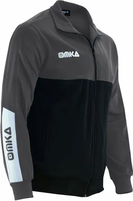 Produktbild von OMKA Optima Trainingsjacke Joggingjacke Sportlerjacke mit Fleece Atmungsaktiv, Größe:52/L, Farbe:Grau