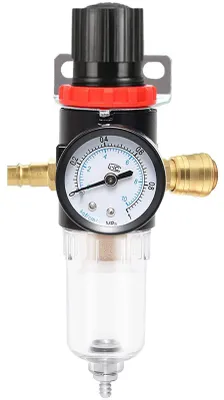 Druckluft-Wasserabscheider mit Druckregler und Manometer, 1/4 Zoll