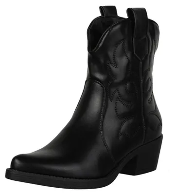 Produktbild von Elara Damen Stiefeletten Cowboy Boots Chunkyrayan 301-A31PU Black-37