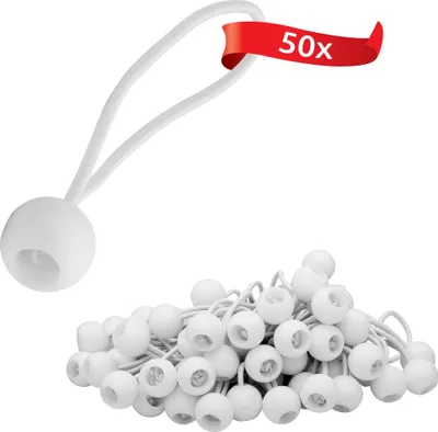 Produktbild von ECENCE 50x Spanngummi, Planenspanner Set, Expanderschlingen mit Kunststoff-Kugel, Zeltgummis für P