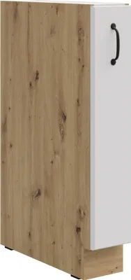 Produktbild von Unterschrank 15 Schrankauszug Stilo Weiß + Eiche Artisan Küchenzeile Küchenblock Küche Landhaus