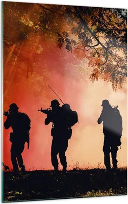 Produktbild von Bilder auf glas - Einteilig - Soldat Gewehr - 50x70cm - Glasbilder - Wandbilder - Bilder - Kunstdruck - zum Aufhängen bereit - Wanddekoration aus Glas - Glas Bilder - Wandbild auf Glas - GPA50x70-3977