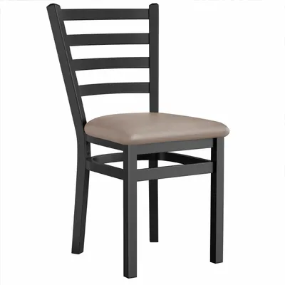 Produktbild von 2er-Set ANTONIO STEEL | Bistrostuhl | Taupe | Leder | Gastrostühle, Bistro Stuhl