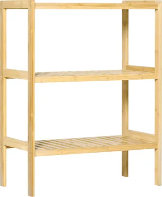 Produktbild von Regal Bambusregal 3 Regalböden, Bambus  62 cm x 33 cm x 80 cm, Natur