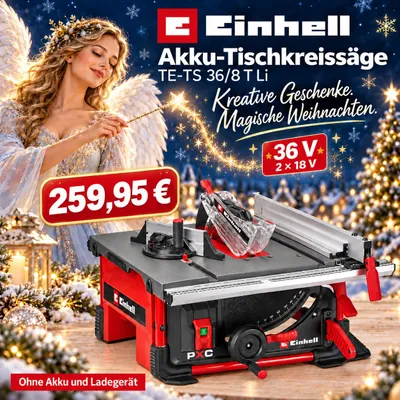 Produktbild von Einhell Akku-Tischkreissäge TE-TS 36/8 T Li Ohne Akku / Ladegerät
