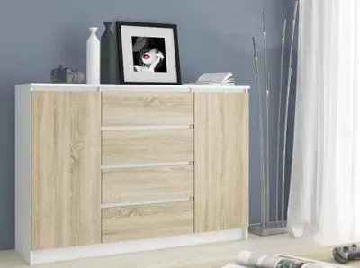 Immagine prodotto di Grande cassettiera combinata SAVRILA - bianco / rovere sonoma