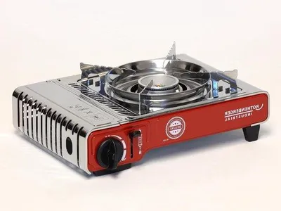 Image de Cuisinière de camping compacte, pour usage extérieur, à gaz/cartouches, 1 brûleur