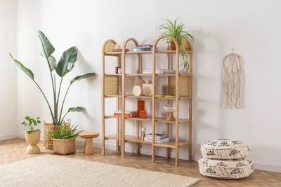 Produktbild von Skye Decor, Nala 120 - Natural, Bücherregal, 100 % MELAMINBESCHICHTETE SPANPLATTEN, Natürlich, 120 x 36 x 160 cm