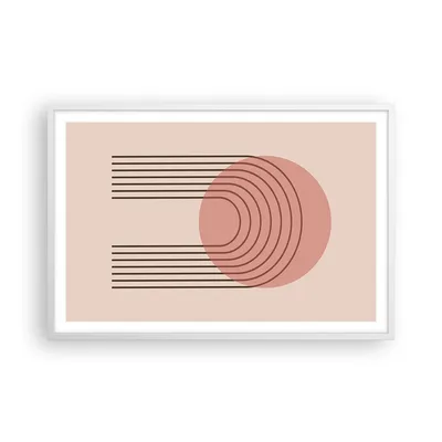 Produktbild von Gerahmtes Poster - Weißer Rahmen - Abstraktion Minimalismus Kreide - 91,5x61 cm - Wand Bild - Wanddeko - Wandbilder - Kunstposter - Wandposter - Bilderrahmen - Bilder - Kunstdruck - P2WAA91x61-4446