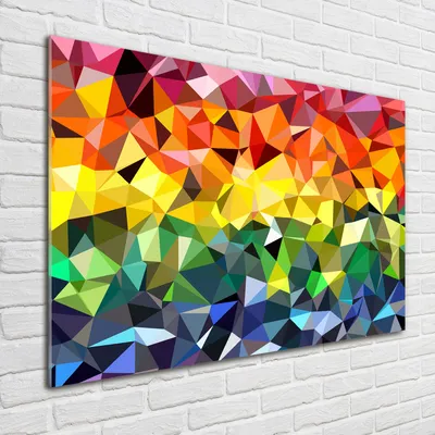 Produktbild von Tulup® Glas-Bild - 100 x 70 - Wandbild aus Glas - Wandkunst - Wandbild hinter gehärtetem Sicherheitsglas - Kunst: modern & klassisch - Geometrische Figuren - Mehrfarbig