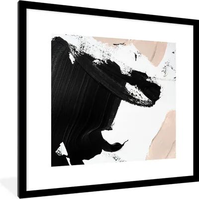 Produktbild von MuchoWow® Gerahmtes Poster Farbe - Design - Abstrakt 40x40 cm - Poster mit Schwarzem Bilderrahmen Wandposter Rahmen Foto Bilder - Poster - Plakat im Rahmen