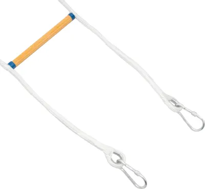 Obrázek produktu pro Provazový žebřík, délka 12 m, nosnost 200 kg, průměr příčky 2,3 cm, přenosný, ohnivzdorný