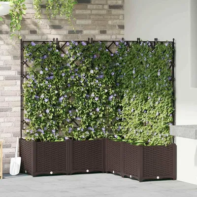 Produktbild von "2026 Promotion" Garten-Pflanzgefäß - Pflanzkasten - 5 pcs - Braun 120x120x143 cm - Stahl - Beete CC25916
