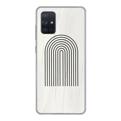 Produktbild von MuchoWow® Handyhülle Schutzhülle Hülle für Samsung Galaxy A51 Farbe - Regenbogen - Schwarz - Weiß Silikon Softcase Handy Hülle - Schutzabdeckung