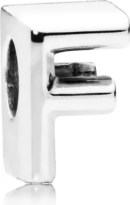 Zdjęcie produktu dla PANDORA Charms 797460 Litera alfabetu F Srebro 925