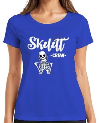 Obrázek produktu pro Skelett Crew Halloween Totenkopf Gruselig Gothic Retro Party dámské tričko, černá, S