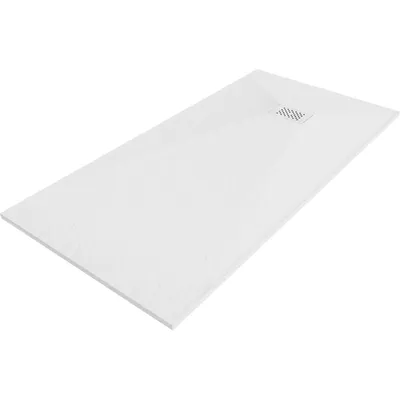 Zdjęcie produktu dla Mexen Hugo brodzik prostokątny SMC 180 x 90 cm, biały, maskownica biała - 42109018-W