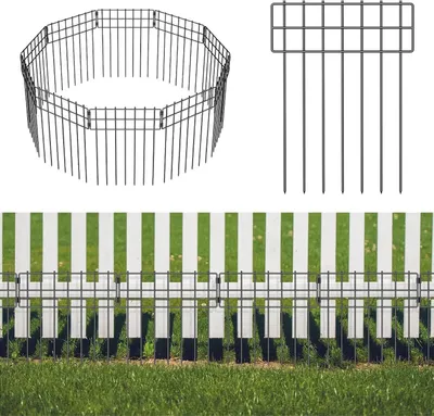 Produktbild von Gartenzaun 3,05 m, 10 Stück, 42 cm, Metalldraht, für Außenbereich