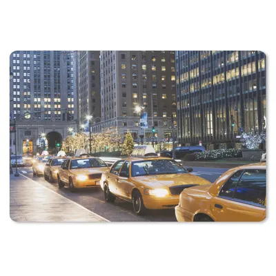 Produktbild von MuchoWow® Mauspad Mousepad New York - Taxi - Nacht 27x18 cm - Mousepads - Maus Mat - Pad - Mausunterlage - Büroartikel - Desk Matten