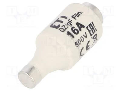 Obrázek produktu pro 1x Pojistka: Jistič, 16A, rychlá charakteristika, typ D, kód výrobku 002312105, pojistky D, 440 V DC, 500 V AC, keramické
