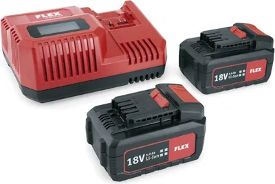 Produktbild von FLEX Akku-Set P-Set 55 R – 1 Schnellladegerät 12/18 V + 2 Akkus 18/5.0 532739