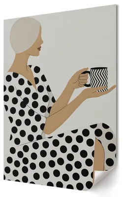 Produktbild von Stilvolle Frau- Kunstdruck A4 - Minimalistisch, Modern- Wandbild für Wohnzimmer Schlafzimmer & Flur, Modernes Poster Wanddeko, Ungerahmt