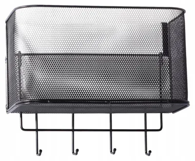 Produktbild von Verk 27227 Hängender Ordnungshalter mit 4 Haken, schwarz