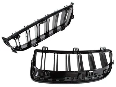 Kühlergrill DOPPELSTEG Schwarz Glanz für BMW E90 E91 Limo Touring 04-09 – Produktansicht 2