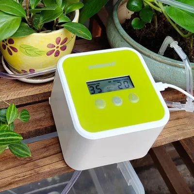 Tropfbewässerungssystem, DIY-Set für 15 Pflanzen, 10m Schlauch, USB/Batterie