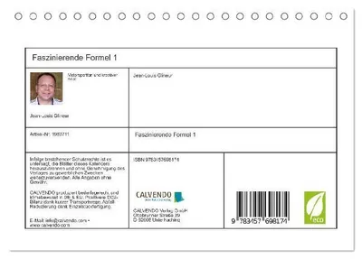 Produktbild von Faszinierende Formel 1 (Tischkalender 2026 DIN A5 quer), CALVENDO Monatskalender