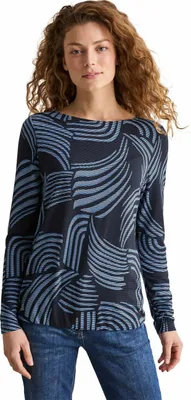 Produktbild von Cecil Rundkragen Langarmshirt für Damen