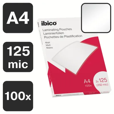 Produktbild von Ibico 627323, Matt, Transparent, A4, 216 mm, 303 mm, 100 Stück(e)
