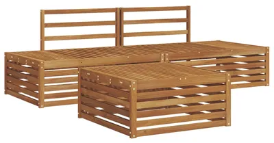Immagine prodotto di Set divano da esterno vidaXL, 3 pezzi, legno massello di acacia naturale