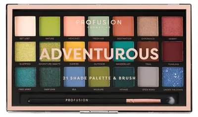 Zdjęcie produktu dla Profusion Adventurous Paleta 21 cieni do powiek z pędzelkiem