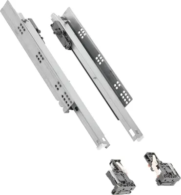 Produktbild von GTV Underfloor Guides 3DFPO Guide for Lower Mounting 3D Regulation Full Extension Opening Synchronisation Load up to 35 kg L = 420 mm