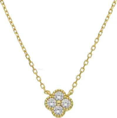 Produktbild von Mabina Damen Halskette 925 Silber 553793 Zirkonia, Gelbgold plattiert 43 cm