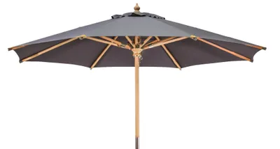 Produktbild von Marktschirm Sunshine Style 350 cm anthrazit grau als hochwertiger Sonnenschirm ausem Holz runder Gartenschirm