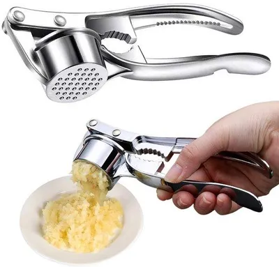 Obrázok produktu pre Ibenzoa® Lis na cesnak a zázvor – ergonomický ručný lis na jednoduché a bez zápachu lisovanie cesnaku, zázvoru a šalotky
