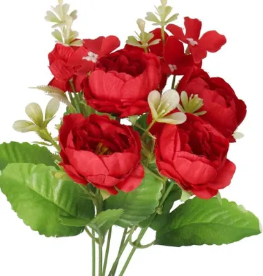 Produktbild von Künstliche Blumen Zweige Pflanzen Pfingstrose lebensechte Pfingstrose