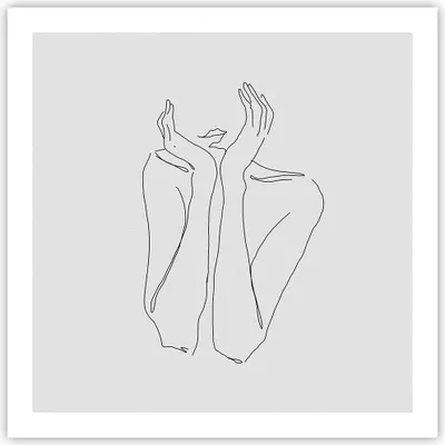 Produktbild von Poster - Poster ohne Rahmen - Träumerei Frau Skizze - 60x60 cm - Wand Bild - Wanddeko - Wandbilder - Kunstposter - Wandposter - Bilder - Kunstdruck - Wanddekoration - Wandbild - P2XAC60x60-4414