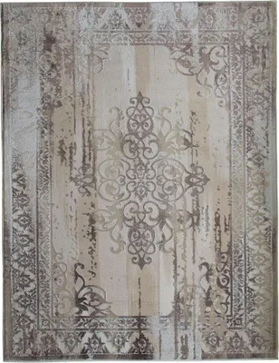 Zdjęcie produktu dla Dywan vintage z beżowym wzorem medalionu 120x170