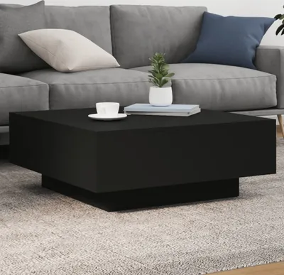 Produktbild von Couchtisch Wohnzimmertisch, moderner Stil, Schwarz 80x80x31 cm Holzwerkstoff 836582