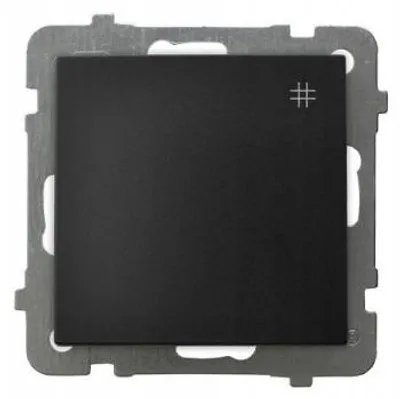 Produktbild von Ospel AS Kreuzschalter ŁP-4G/m/33 schwarz metallic Unterputz