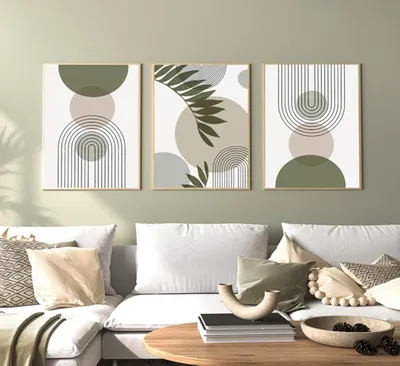 Produktbild von Omgoods – Set mit modernen Pflanzenbildern – Abstrakte Art-Deco-Poster, 60 x 90 cm (3 Stück)