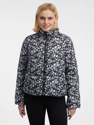 Produktbild von Orsay Grau-schwarze gemusterte Steppjacke für Damen 808012660000__42