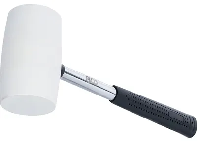 Image de BGS 70141 Marteau en caoutchouc blanc, 750 g, Ø 64 mm, manche en métal